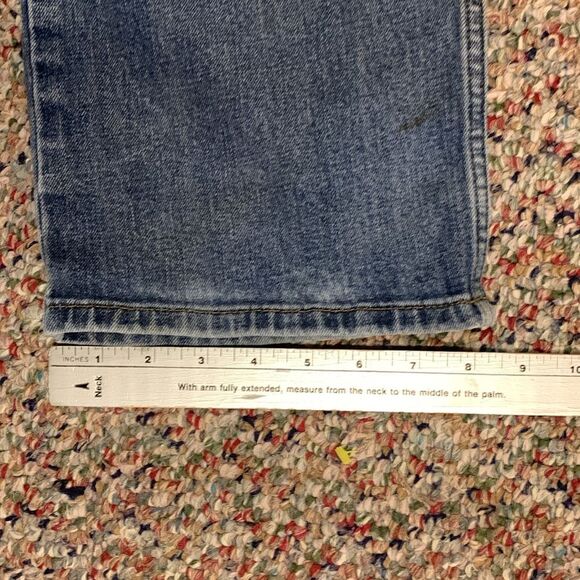 Carhartt Medium Wash Distressed Ripped Relaxed Fit Straight Leg Jeans 38 X 30 - Picture 14 of 14